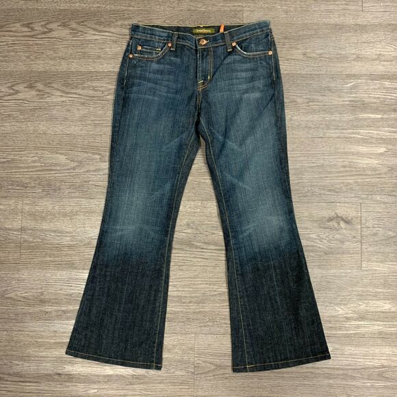 David Kahn Nikki Jeans Size 29 Bootcut Jeweled Pockets Stretch Low Mid Rise - Picture 2 of 11